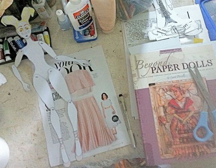 Paper doll project courtesy The Pale Rook. Lynne Perrella's awesome book Beyond Paper Dolls inspires.
